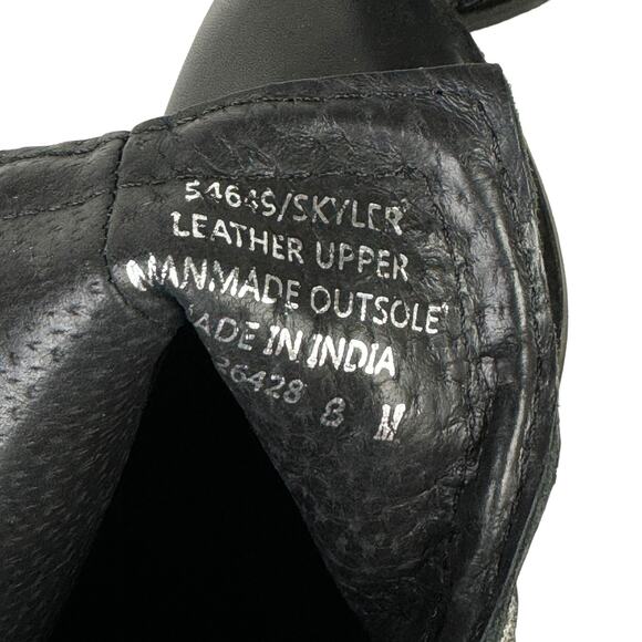 Diba Skyler Boots Women's SZ 8 Low Ankle Bootie Western Knotted Black Biker - Picture 10 of 11